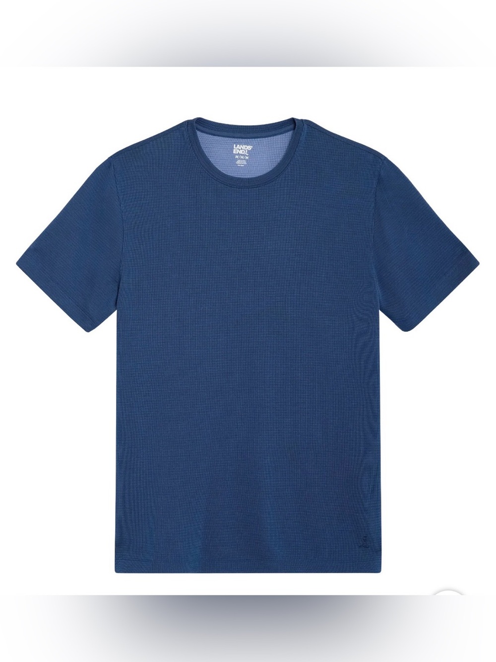 Lands' End Men's Textured Tee navy blue NWT
